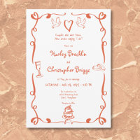 Mariage orangé de Sunset Retro Whimsical