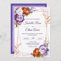 Mariage orange violet brûlé