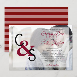 Invitation Mariage ou anniversaire de la journée moderne - Ma
