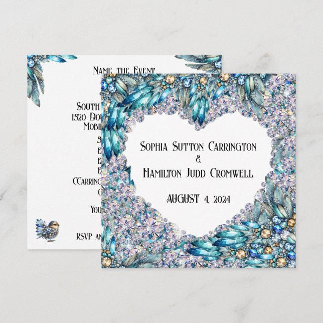 Invitation Mariage OU Toute Occasion Spéciale (Devant / Derrière)