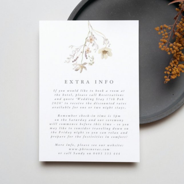 Invitation Mariage Pampas Fleur sauvage sec à l'abondance min (Créateur téléchargé)