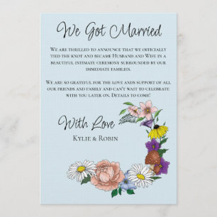 Invitation Mariage Papillon Champêtre Fleuriste Fantaisiste