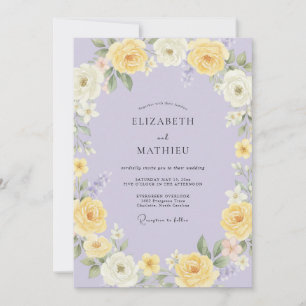 Invitation Mariage Papillon de Nuit Lavande Beurre