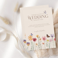 Mariage papillon Fleur sauvage coloré