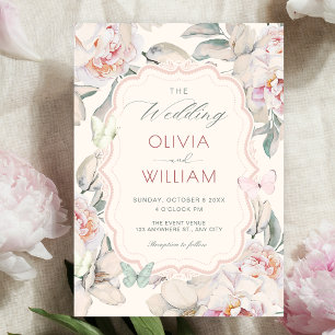 Invitation Mariage papillon floral
