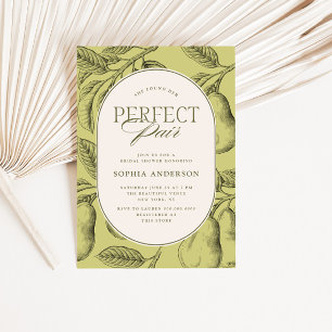 Invitation Mariage Parfait de Poires Vintage