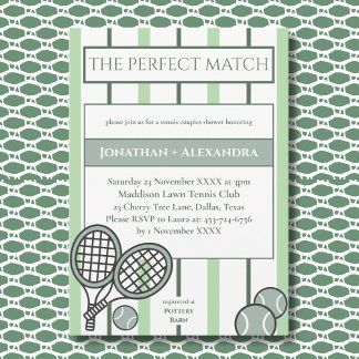 Invitation Mariage Parfait de Tennis pour les couples Cérémon