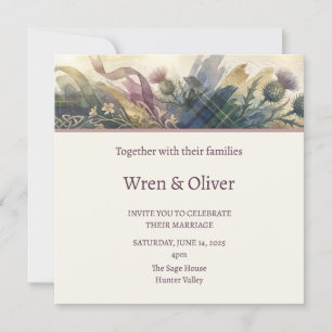 Invitation Mariage Paysage de Plumes