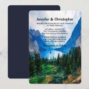 Invitation Mariage Paysage Montagneux Campagnard Rustique