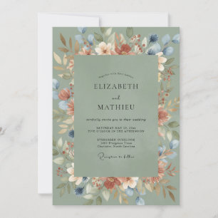 Invitation Mariage Peint en Terre Cuite Moussu