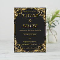 Mariage PERSONNALISABLE Black and Gold