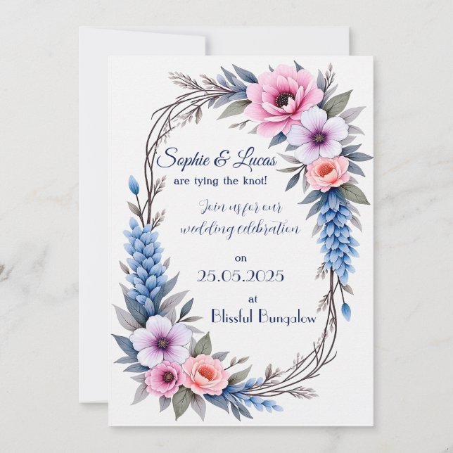 Invitation Mariage personnalisé (Dos)