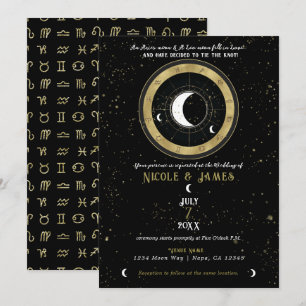 Invitation Mariage personnalisé Astrologie Signe Lunaire Zodi