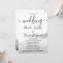 Mariage personnalisé B&W Lac Brouillard Calligraph
