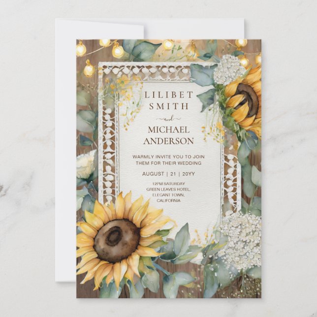 Invitation Mariage personnalisé Baby shower d'anniversaire re (Devant)