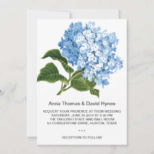 Invitation Mariage PERSONNALISÉ BLUE HYDRANGEA PERSONNALISÉ