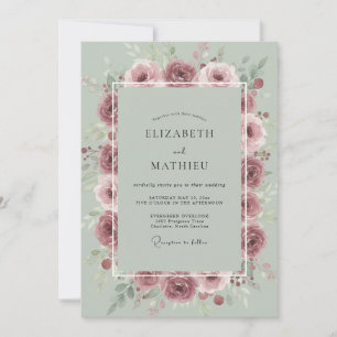 Invitation Mariage Pétale de Brume Mauve
