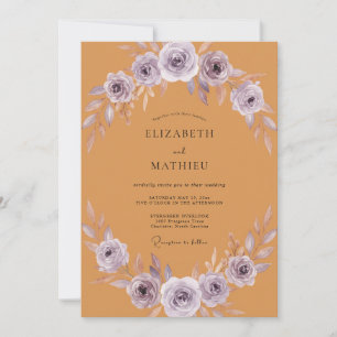 Invitation Mariage Pétale de Lilas Ocre