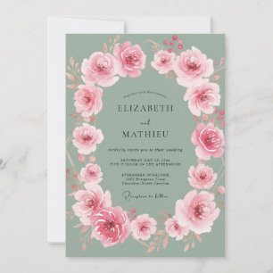 Invitation Mariage Pétale de Sauge Mauve