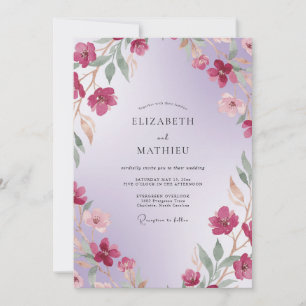 Invitation Mariage Pétale d'Orchidée Plumée