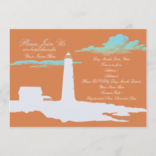 Invitation Mariage phare/invitation douche