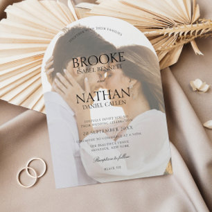 Invitation Mariage photo Arc élégant moderne