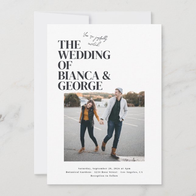 Invitation Mariage photo Belmont (Devant)