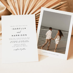 Invitation MARIAGE photo BLAIR Modern Bohemian Simple
