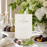 Mariage photo calligraphié ivoire vert olive class