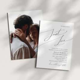 Invitation Mariage photo d'amour en écriture fantaisiste