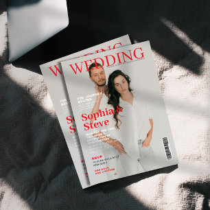 Invitation Mariage photo de couverture de magazine unique