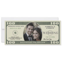 mariage photo de facture de 100 dollars
