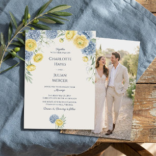 Invitation Mariage Photo de Jardin de Campagne Français Hydra