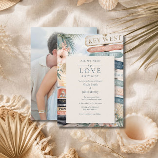Invitation Mariage photo de Love et Key West