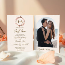 Mariage photo de monogramme de pêche légère