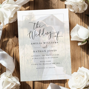 Invitation Mariage photo de style rustique