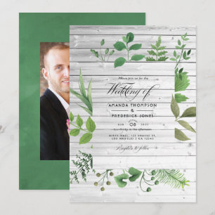 Invitation Mariage Photo de verdure de grange de campagne rus