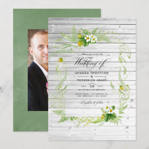 Invitation Mariage Photo de verdure de grange de campagne rus