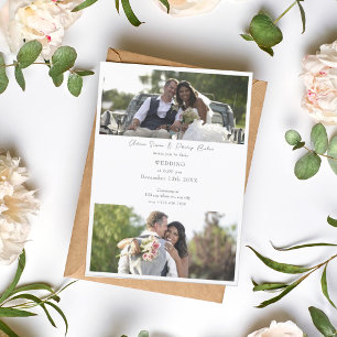 Invitation Mariage photo élégant