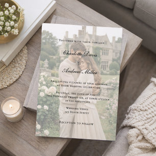 Invitation Mariage photo élégant moderne