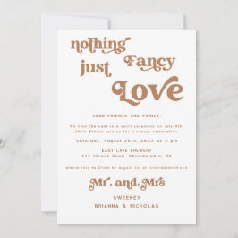 Invitation Mariage Photo Elopement Rétro Terracotta