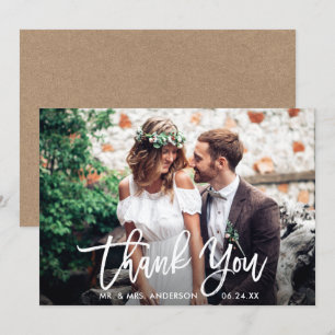 Invitation Mariage photo Kraft