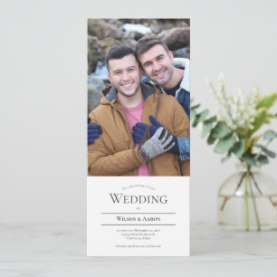 Invitation Mariage photo LGBTQ minimaliste