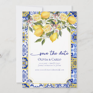 Invitation Mariage photo méditerranéen chic Sauvez la date