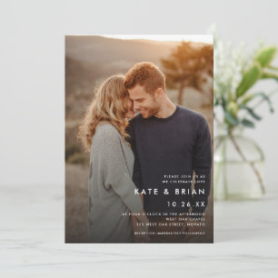 Invitation Mariage photo minimaliste chic