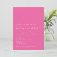 Mariage photo minimaliste Chic Hot Pink