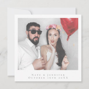 Invitation Mariage photo minimaliste Enregistrer la date