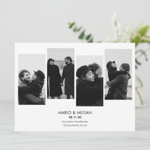 Invitation Mariage photo minimaliste moderne