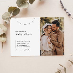 Invitation Mariage photo minimaliste moderne