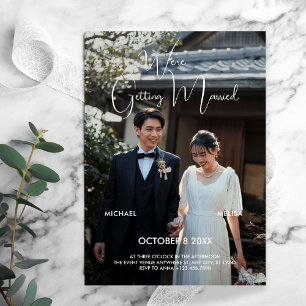Invitation Mariage photo minimaliste moderne